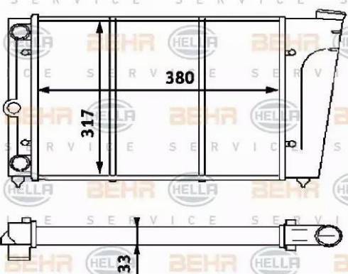 BEHR HELLA Service 8MK 376 715-231 - Radiator, mühərrikin soyudulması furqanavto.az