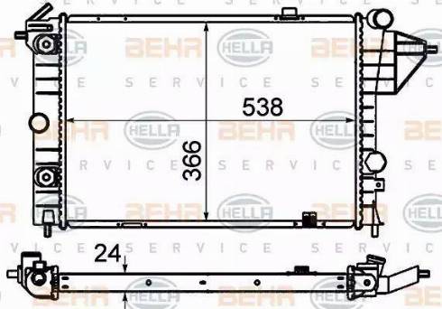 BEHR HELLA Service 8MK 376 715-731 - Radiator, mühərrikin soyudulması furqanavto.az