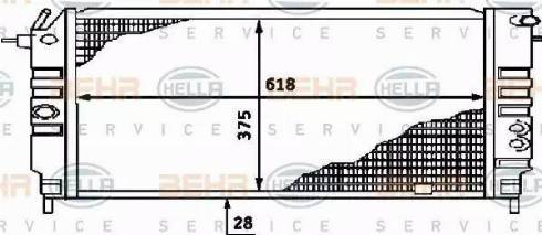 BEHR HELLA Service 8MK 376 715-721 - Radiator, mühərrikin soyudulması furqanavto.az