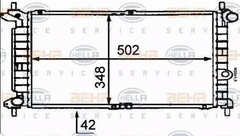 BEHR HELLA Service 8MK 376 715-771 - Radiator, mühərrikin soyudulması furqanavto.az