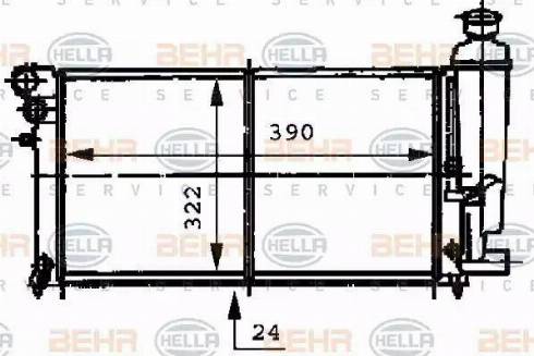 BEHR HELLA Service 8MK 376 716-481 - Radiator, mühərrikin soyudulması furqanavto.az