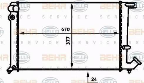 BEHR HELLA Service 8MK 376 716-591 - Radiator, mühərrikin soyudulması furqanavto.az