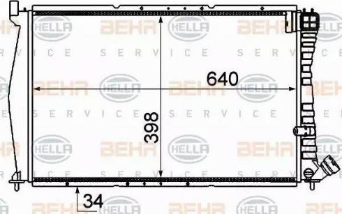 BEHR HELLA Service 8MK 376 716-561 - Radiator, mühərrikin soyudulması furqanavto.az