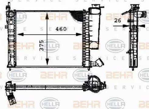 BEHR HELLA Service 8MK 376 716-631 - Radiator, mühərrikin soyudulması furqanavto.az