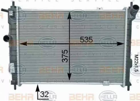 BEHR HELLA Service 8MK 376 716-091 - Radiator, mühərrikin soyudulması furqanavto.az