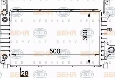 BEHR HELLA Service 8MK 376 716-031 - Radiator, mühərrikin soyudulması furqanavto.az