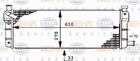 BEHR HELLA Service 8MK 376 716-131 - Radiator, mühərrikin soyudulması furqanavto.az