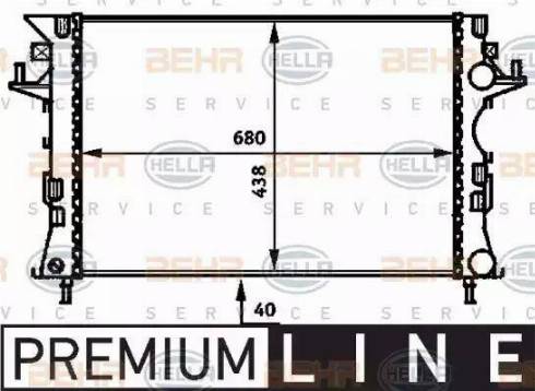 BEHR HELLA Service 8MK 376 716-311 - Radiator, mühərrikin soyudulması furqanavto.az