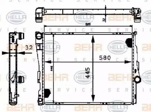 BEHR HELLA Service 8MK 376 716-244 - Radiator, mühərrikin soyudulması furqanavto.az