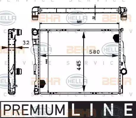 BEHR HELLA Service 8MK 376 716-241 - Radiator, mühərrikin soyudulması furqanavto.az