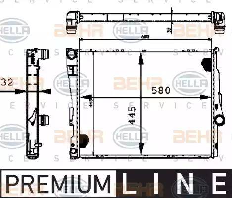 BEHR HELLA Service 8MK 376 716-271 - Radiator, mühərrikin soyudulması furqanavto.az