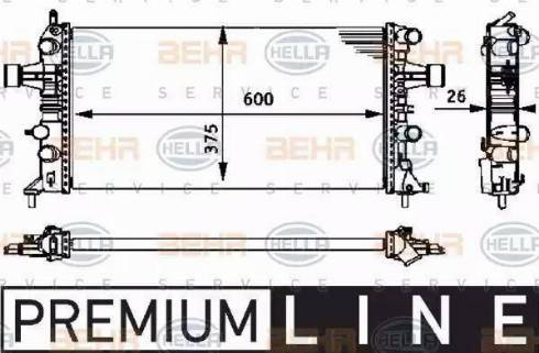 BEHR HELLA Service 8MK 376 710-661 - Radiator, mühərrikin soyudulması furqanavto.az