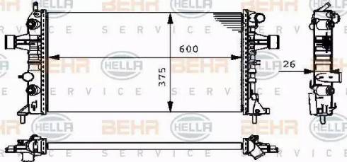 BEHR HELLA Service 8MK 376 710-324 - Radiator, mühərrikin soyudulması furqanavto.az