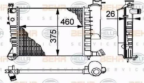 BEHR HELLA Service 8MK 376 710-251 - Radiator, mühərrikin soyudulması furqanavto.az