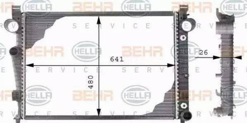 BEHR HELLA Service 8MK 376 710-284 - Radiator, mühərrikin soyudulması furqanavto.az