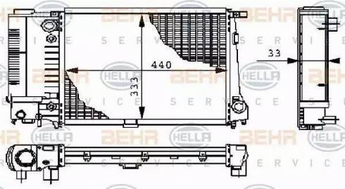 BEHR HELLA Service 8MK 376 711-591 - Radiator, mühərrikin soyudulması furqanavto.az