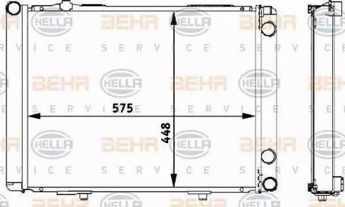 BEHR HELLA Service 8MK 376 711-531 - Radiator, mühərrikin soyudulması furqanavto.az