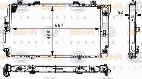 BEHR HELLA Service 8MK 376 711-521 - Radiator, mühərrikin soyudulması furqanavto.az