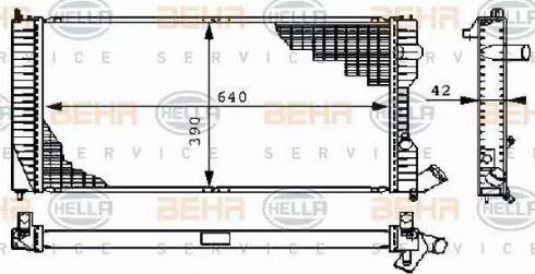 BEHR HELLA Service 8MK 376 711-681 - Radiator, mühərrikin soyudulması furqanavto.az