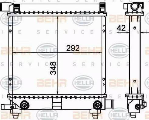 BEHR HELLA Service 8MK 376 711-314 - Radiator, mühərrikin soyudulması furqanavto.az