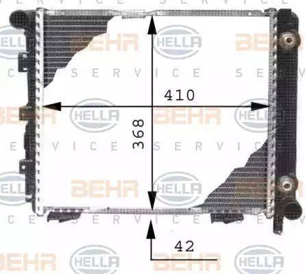 BEHR HELLA Service 8MK 376 711-331 - Radiator, mühərrikin soyudulması furqanavto.az