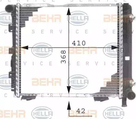 BEHR HELLA Service 8MK 376 711-321 - Radiator, mühərrikin soyudulması furqanavto.az