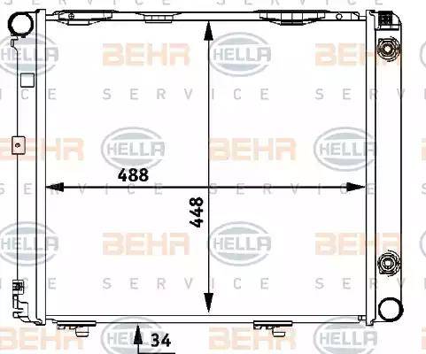 BEHR HELLA Service 8MK 376 711-371 - Radiator, mühərrikin soyudulması furqanavto.az