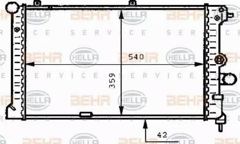 BEHR HELLA Service 8MK 376 711-791 - Radiator, mühərrikin soyudulması furqanavto.az