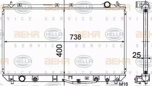 BEHR HELLA Service 8MK 376 718-551 - Radiator, mühərrikin soyudulması furqanavto.az
