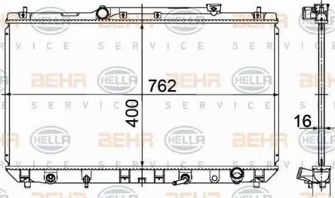 BEHR HELLA Service 8MK 376 718-531 - Radiator, mühərrikin soyudulması furqanavto.az