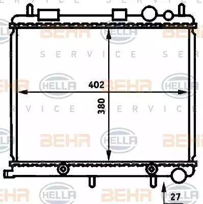 BEHR HELLA Service 8MK 376 718-611 - Radiator, mühərrikin soyudulması furqanavto.az