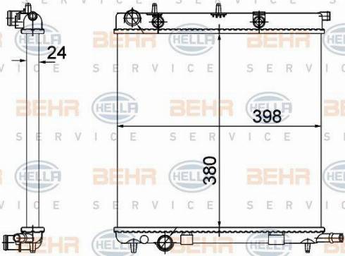 BEHR HELLA Service 8MK 376 718-625 - Radiator, mühərrikin soyudulması furqanavto.az