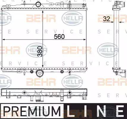 BEHR HELLA Service 8MK 376 718-041 - Radiator, mühərrikin soyudulması furqanavto.az