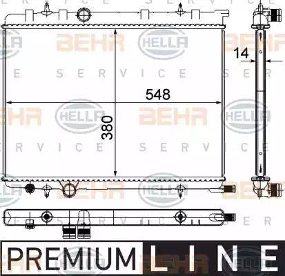 BEHR HELLA Service 8MK 376 718-051 - Radiator, mühərrikin soyudulması furqanavto.az