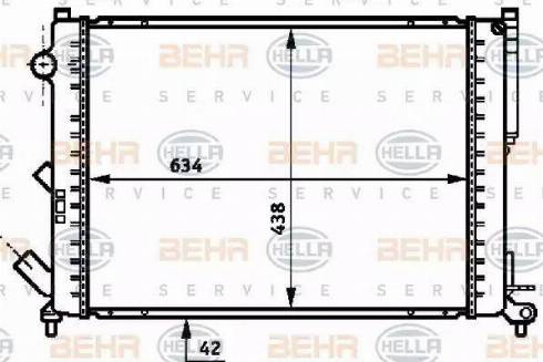 BEHR HELLA Service 8MK 376 718-061 - Radiator, mühərrikin soyudulması furqanavto.az