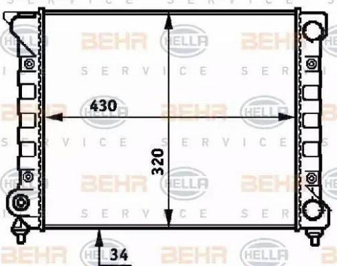 BEHR HELLA Service 8MK 376 718-071 - Radiator, mühərrikin soyudulması furqanavto.az