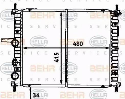 BEHR HELLA Service 8MK 376 718-191 - Radiator, mühərrikin soyudulması furqanavto.az