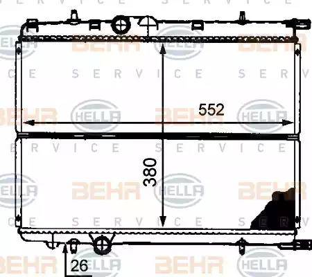 BEHR HELLA Service 8MK 376 718-151 - Radiator, mühərrikin soyudulması furqanavto.az