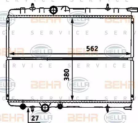 BEHR HELLA Service 8MK 376 718-161 - Radiator, mühərrikin soyudulması furqanavto.az