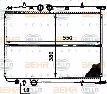 BEHR HELLA Service 8MK 376 718-171 - Radiator, mühərrikin soyudulması furqanavto.az