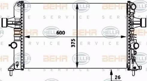 BEHR HELLA Service 8MK 376 718-334 - Radiator, mühərrikin soyudulması furqanavto.az