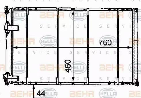 BEHR HELLA Service 8MK 376 718-231 - Radiator, mühərrikin soyudulması furqanavto.az