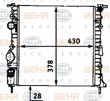 BEHR HELLA Service 8MK 376 718-271 - Radiator, mühərrikin soyudulması furqanavto.az