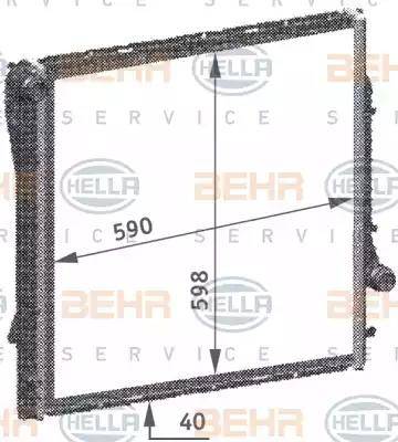 BEHR HELLA Service 8MK 376 718-754 - Radiator, mühərrikin soyudulması furqanavto.az