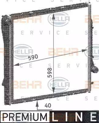 BEHR HELLA Service 8MK 376 718-751 - Radiator, mühərrikin soyudulması furqanavto.az