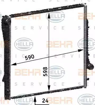 BEHR HELLA Service 8MK 376 718-764 - Radiator, mühərrikin soyudulması furqanavto.az