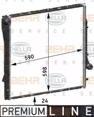 BEHR HELLA Service 8MK 376 718-761 - Radiator, mühərrikin soyudulması furqanavto.az