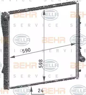 BEHR HELLA Service 8MK 376 718-774 - Radiator, mühərrikin soyudulması furqanavto.az