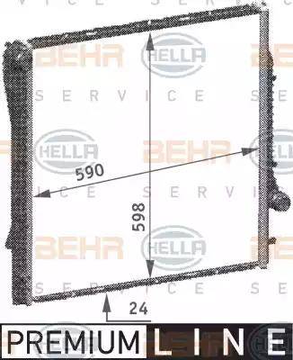 BEHR HELLA Service 8MK 376 718-771 - Radiator, mühərrikin soyudulması furqanavto.az