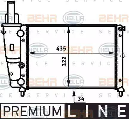 BEHR HELLA Service 8MK 376 713-511 - Radiator, mühərrikin soyudulması furqanavto.az